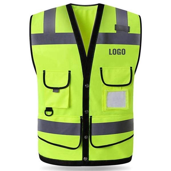 Safety Reflective Vest with Pockets